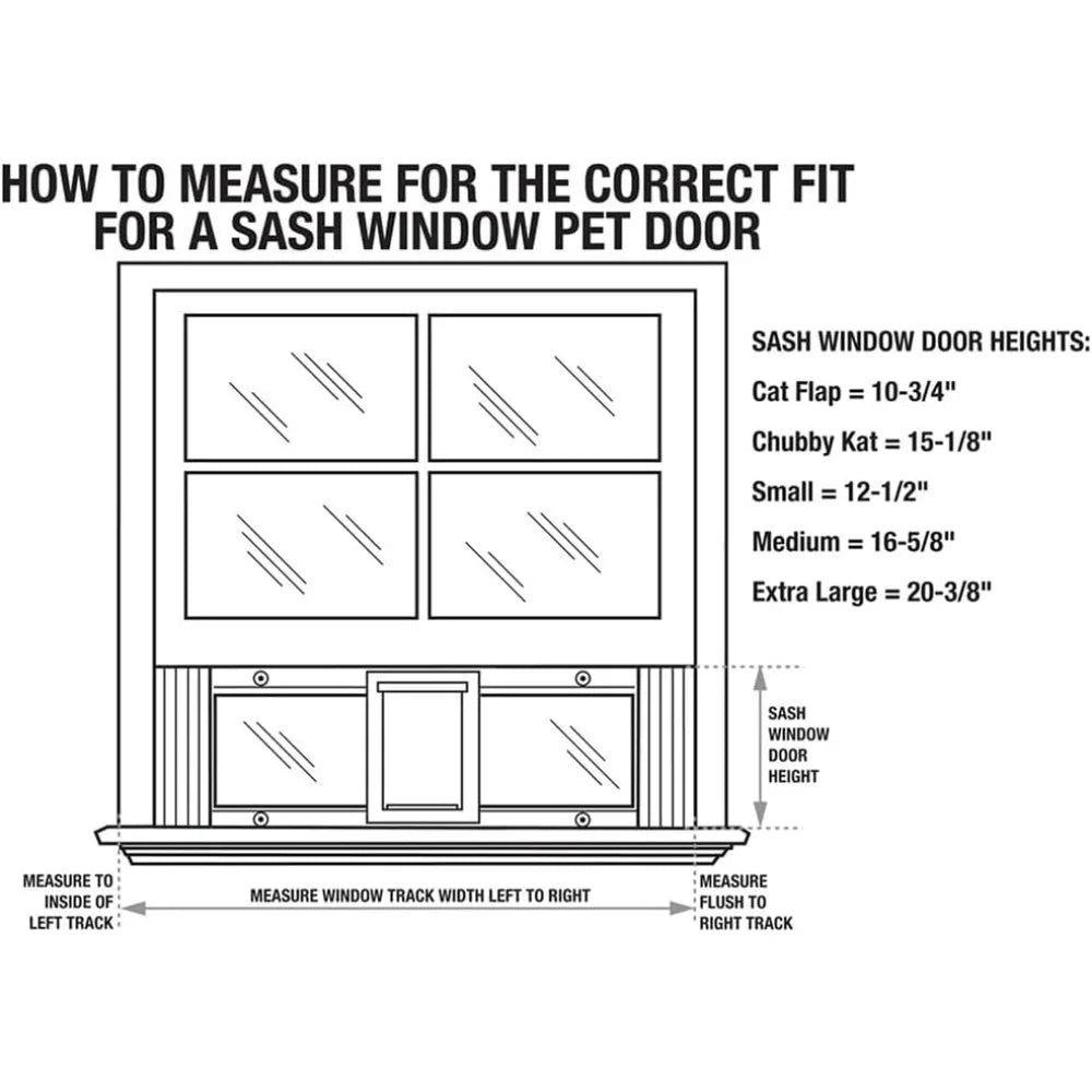 High Concerned Aluminum Sash Window Pet Door Adjustable