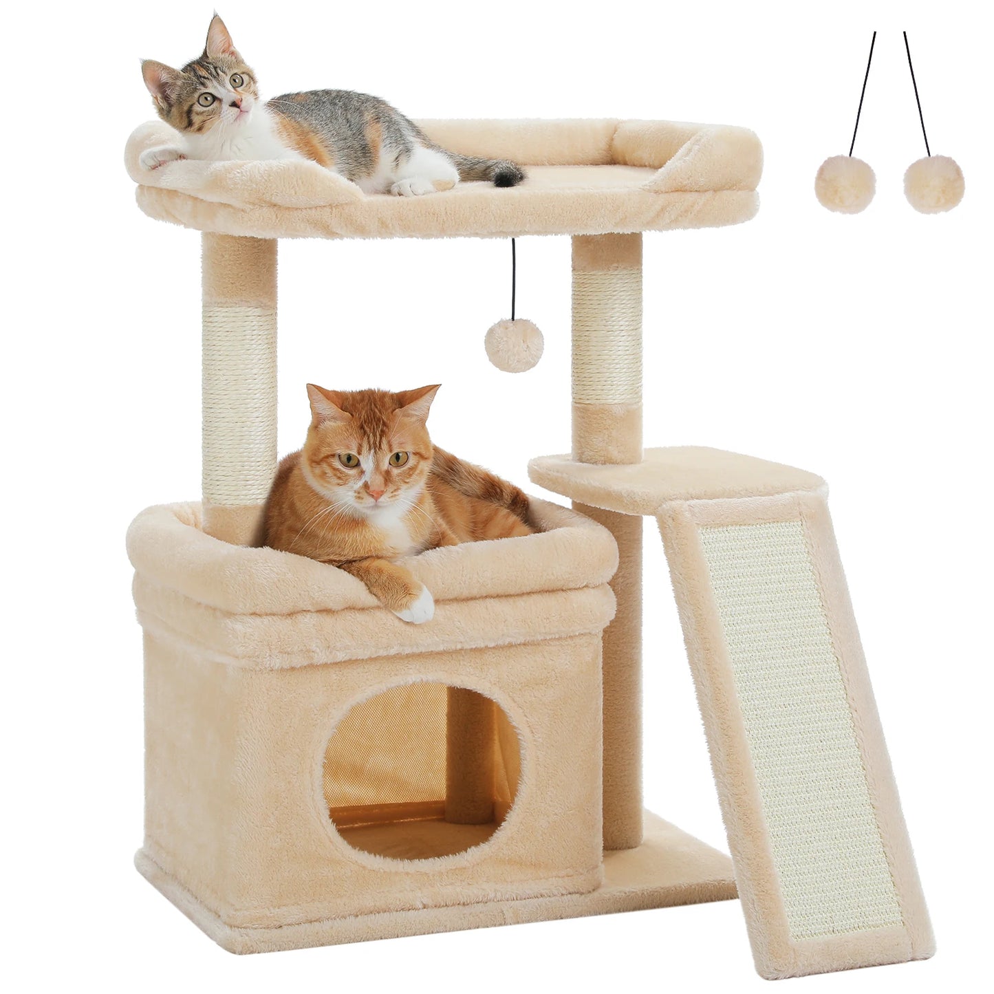 PAWZ Road Indoor Cat Tree Tower With DurableSisalScratchingPostPad HouseholdLiving