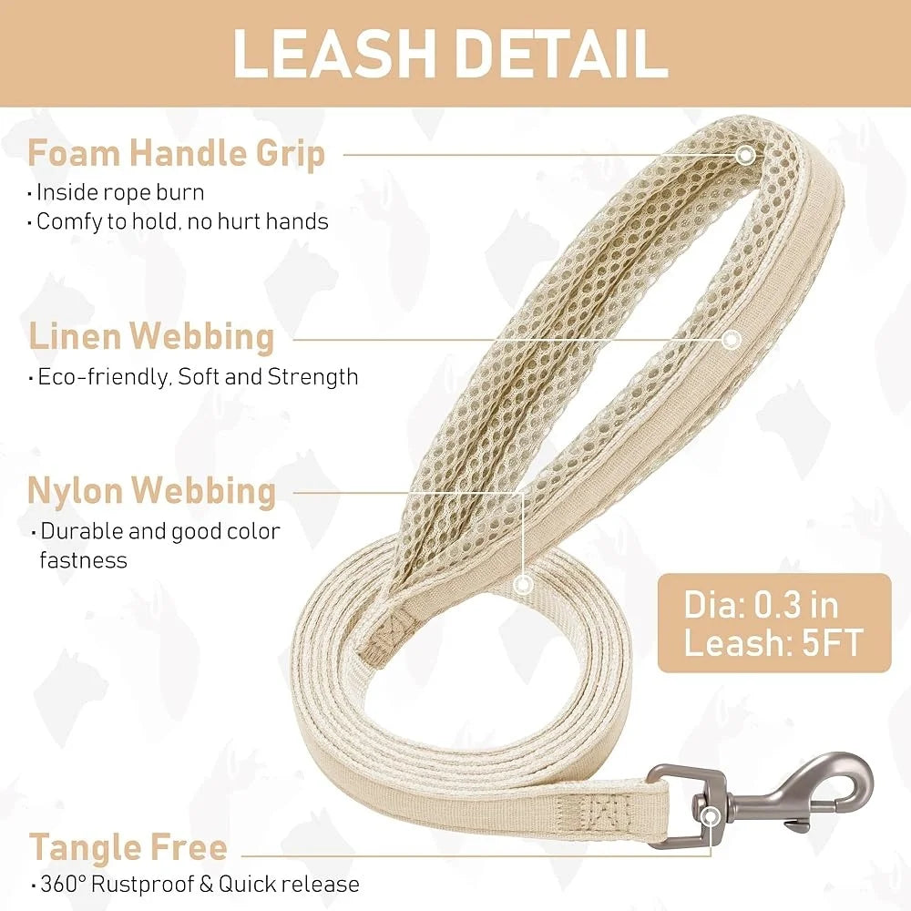 Fujian No Pull StepIn Harness Leash Collar Set Reflective