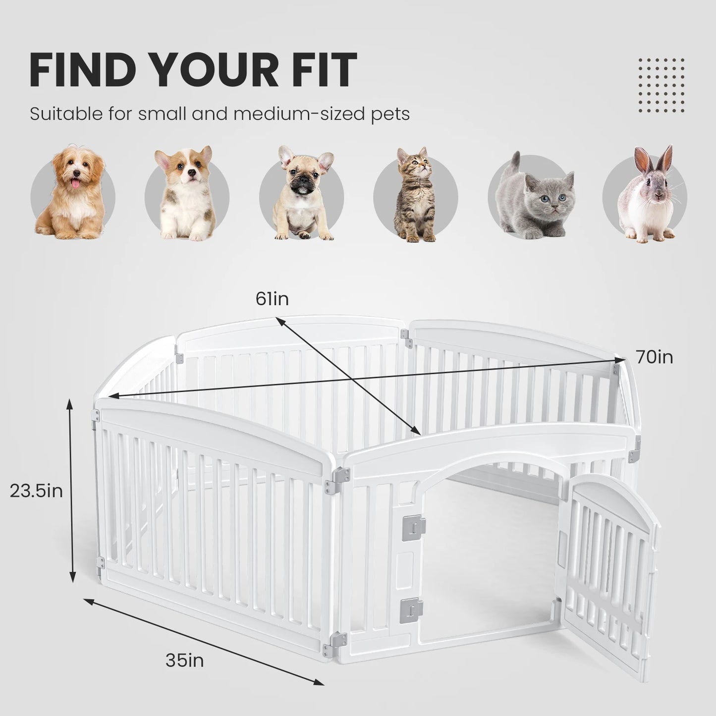 Hignconcerned Dog Playpen Safe Outdoor Portable Fence