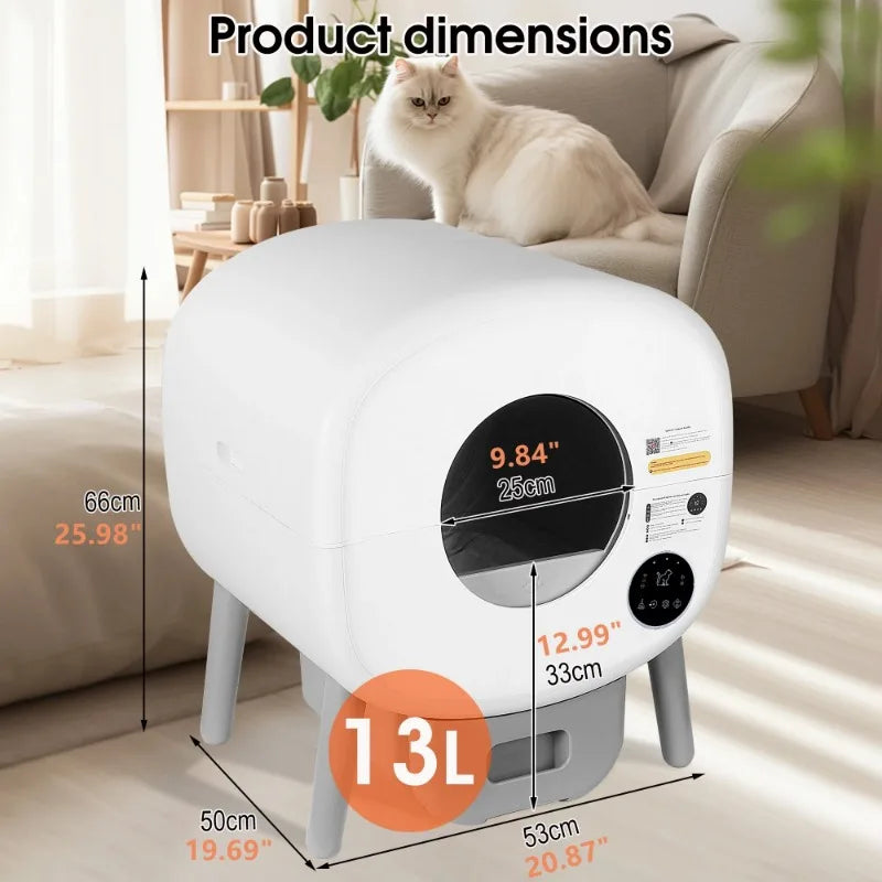 Lunapurr Automatic Self Cleaning Litter Box Multiple Cats