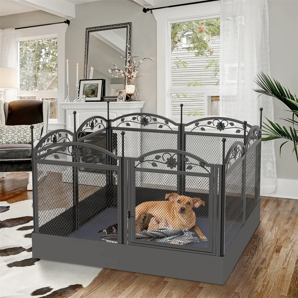BORWARTH Heavy Duty Dog Playpen Exercise Run Enclosure