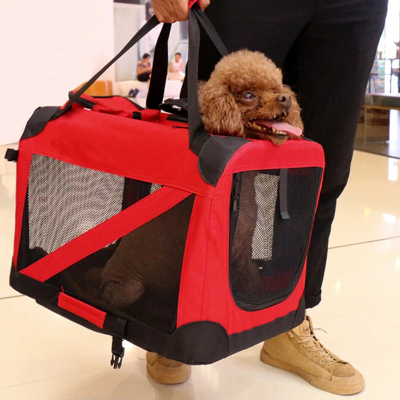 ABQP Car Travel Dog Cage Kennel Carrier Bag For Pets