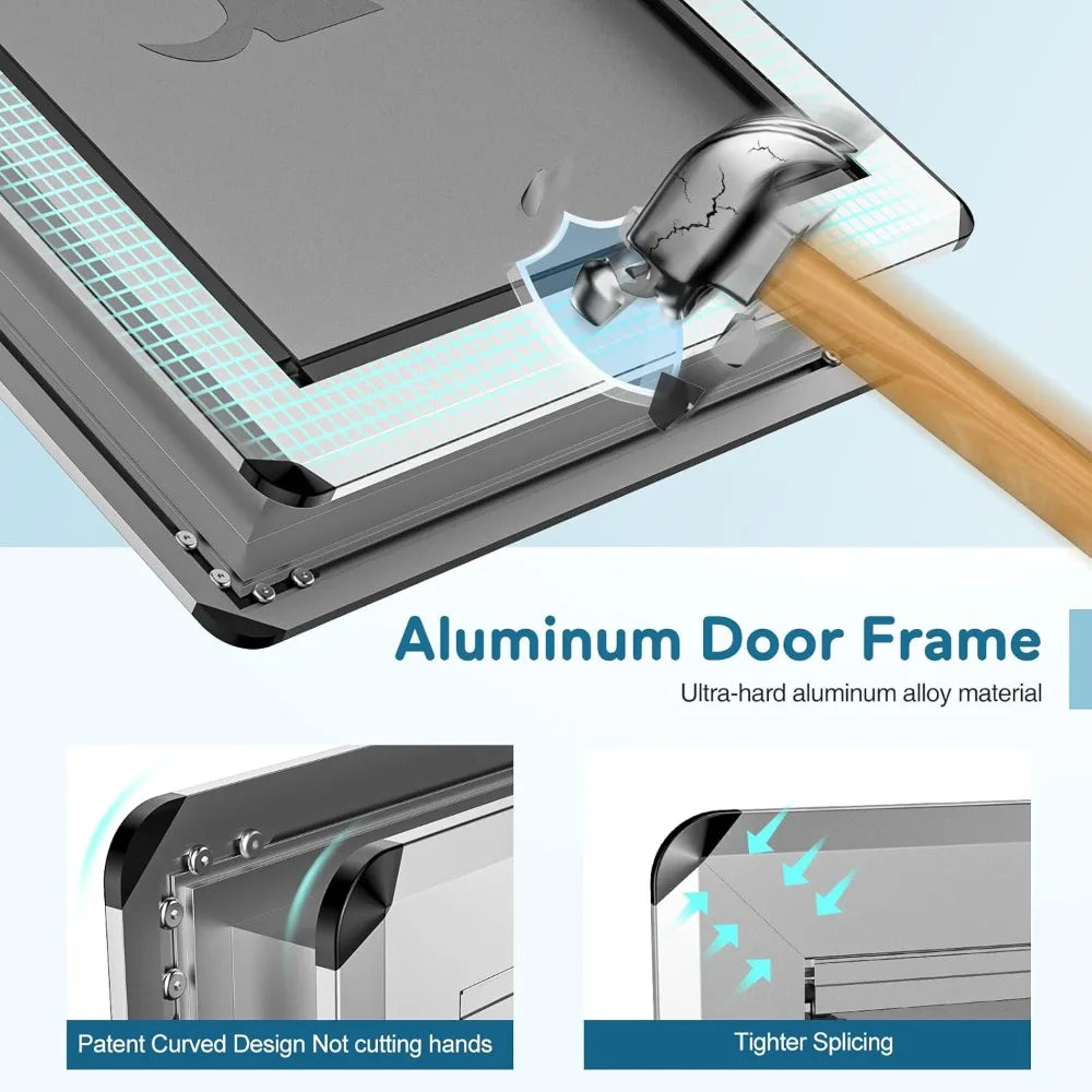 Aluminum Exterior Dog Door Heavy Duty For Outdoor Use