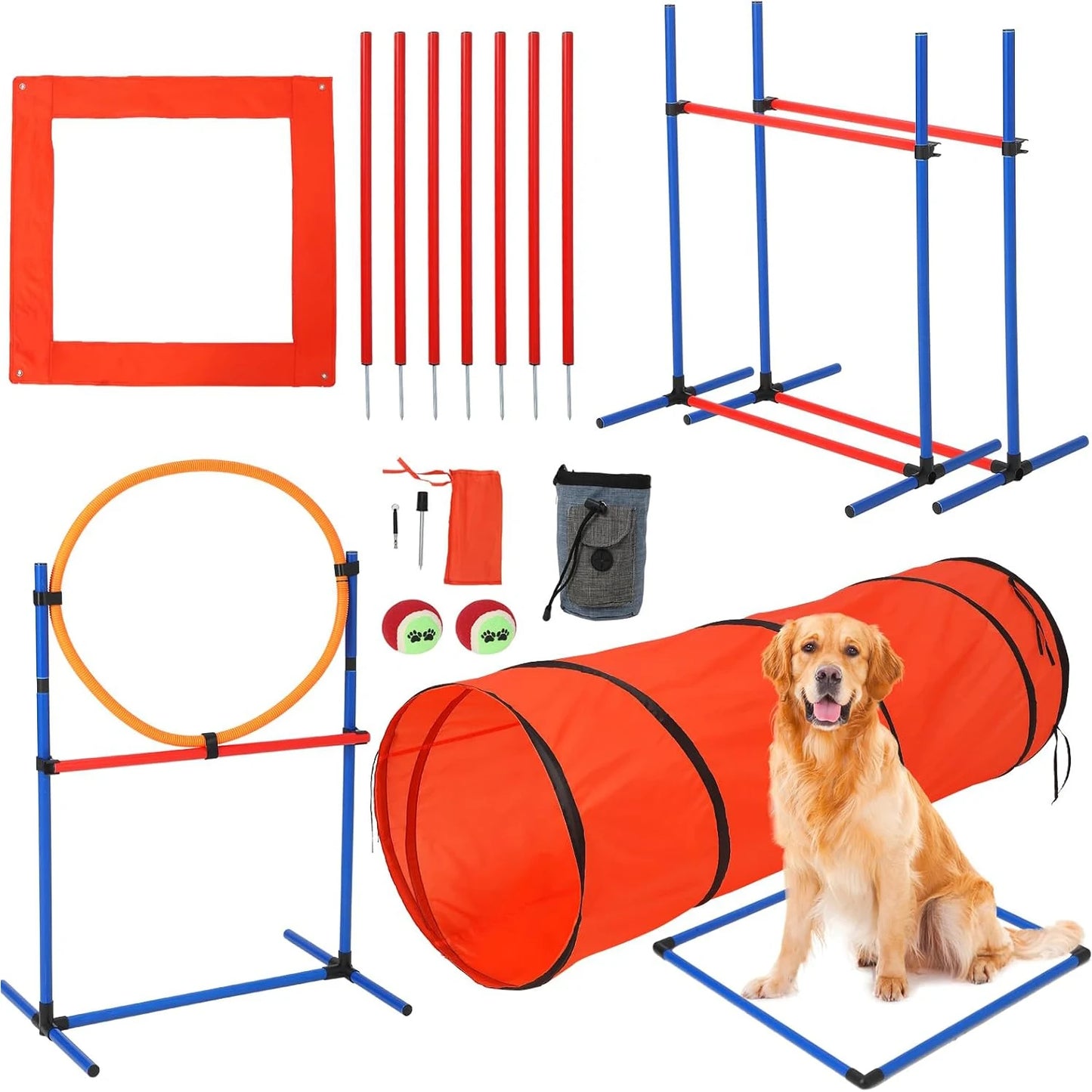 HiMIS 87 Piece Dog Agility Training Set Outdoor Kit