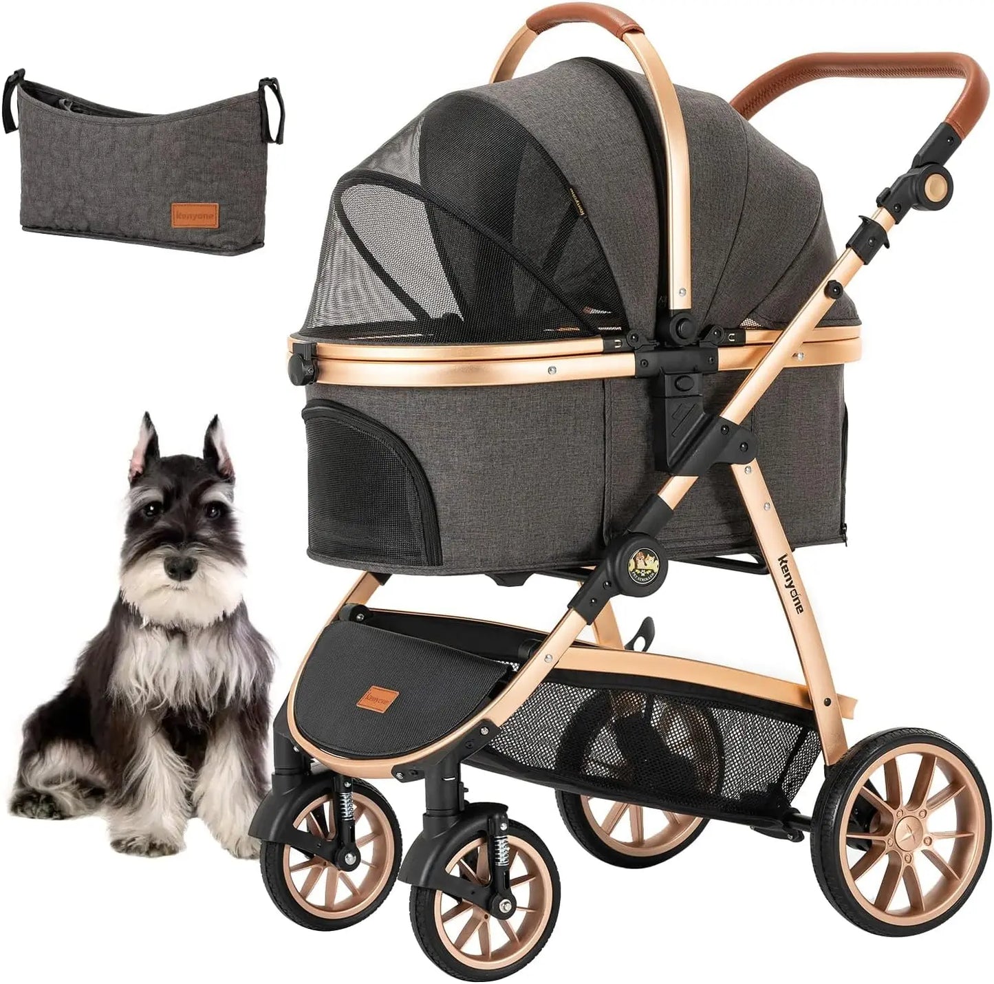 XMSJ 3 In 1 Pet Stroller For Small Dogs And Cats Luxury