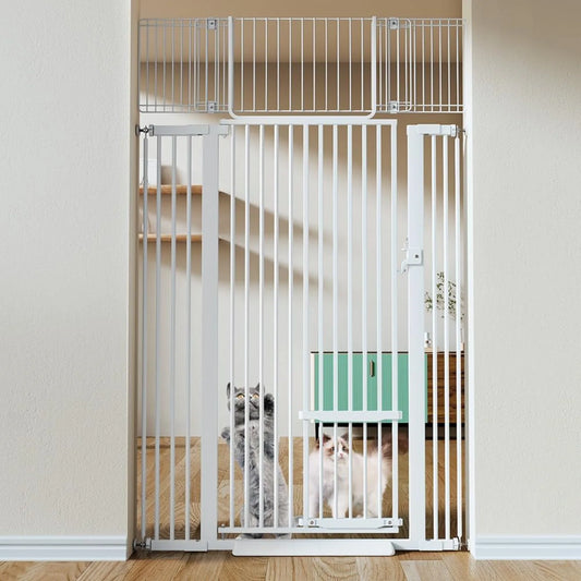 ZUIJI Pet Gate For Cats Walk Through Pressure Mounted