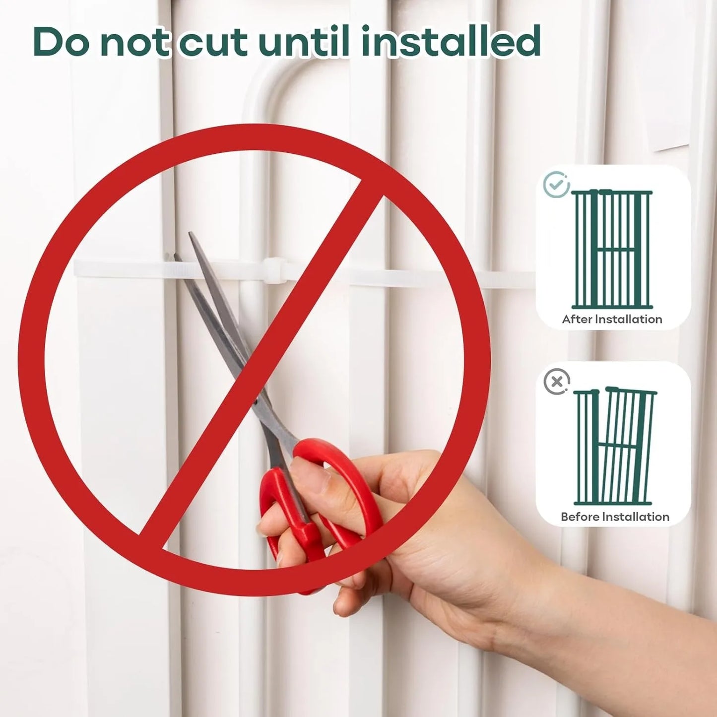 ZUIJI Tall Cat Gate For Doorways No Drilling Easy Use