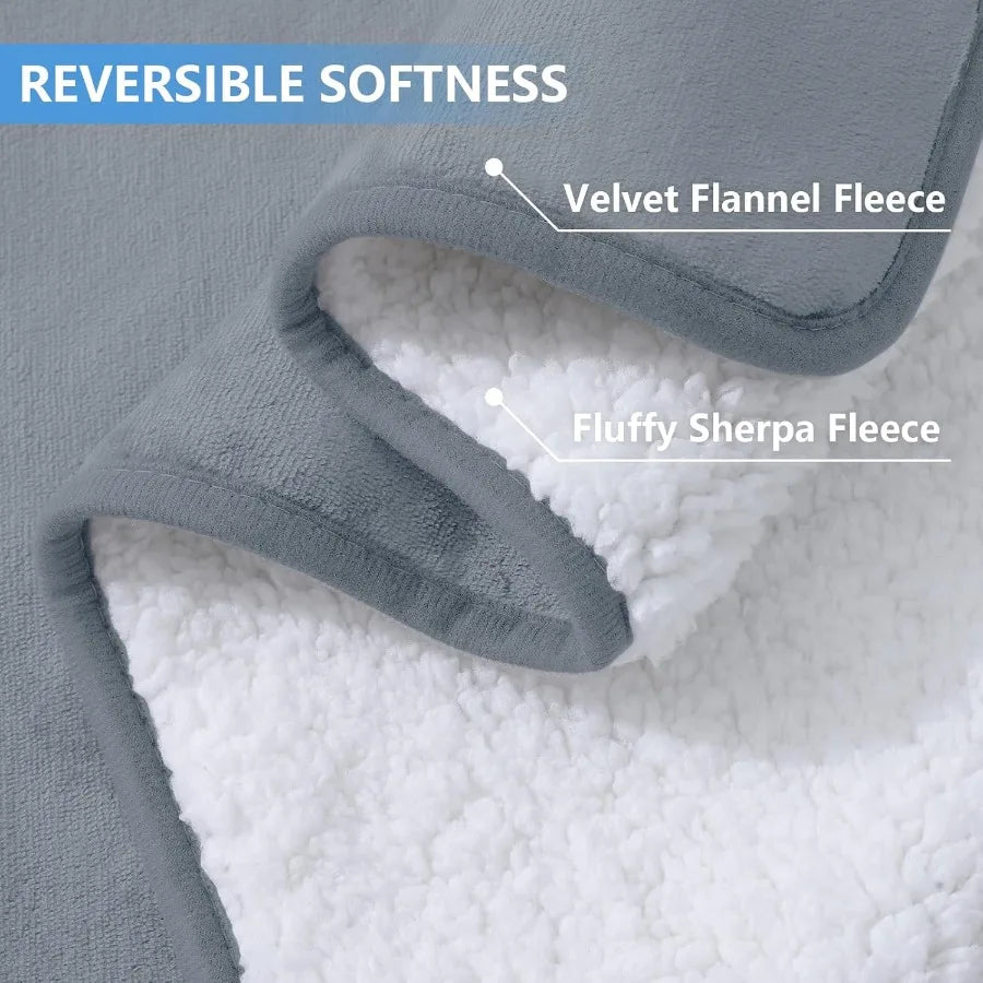 Waterproof Dog Bed Blanket Reversible Sherpa Fleece Protector