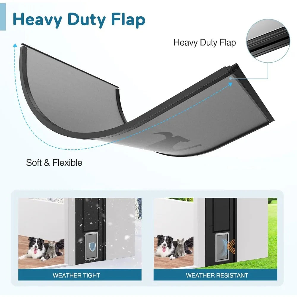 Aluminum Exterior Dog Door Heavy Duty For Outdoor Use