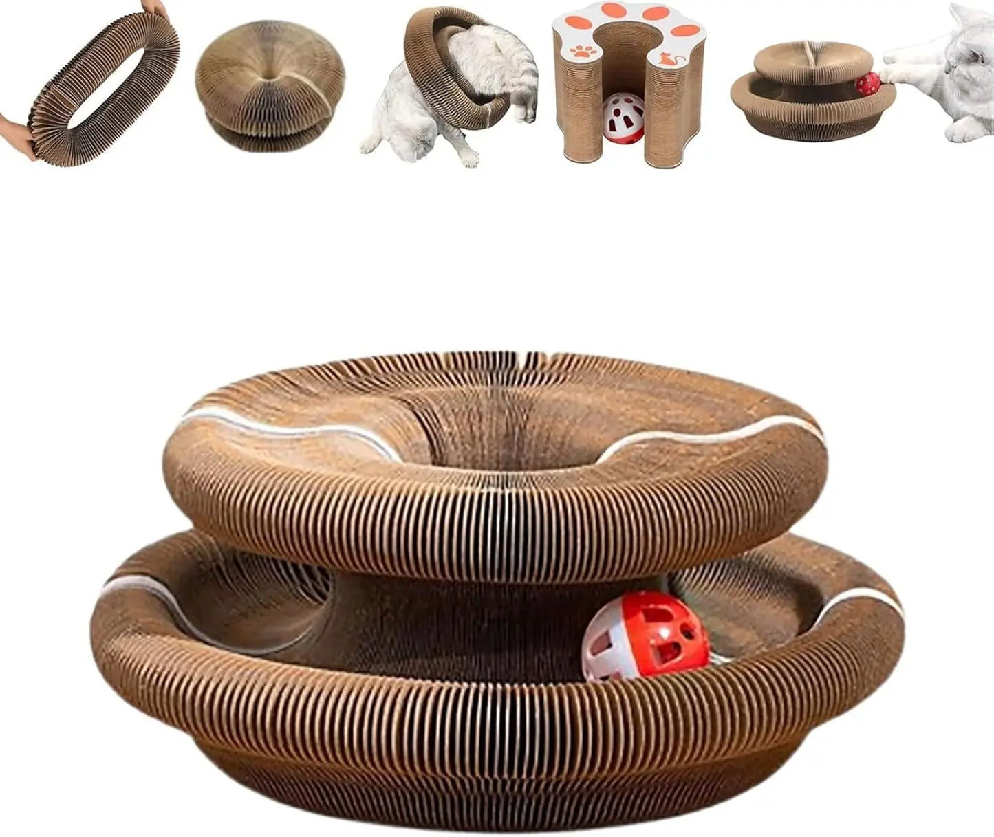 Kitty Kurlz Cat Toy Accordion Foldable Scratcher Board