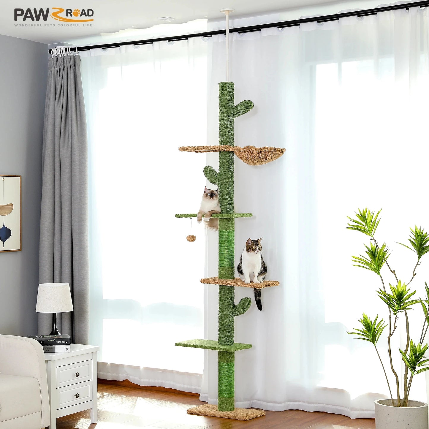 PAWZ Road 5-Tier Cat Tree Floor to Ceiling