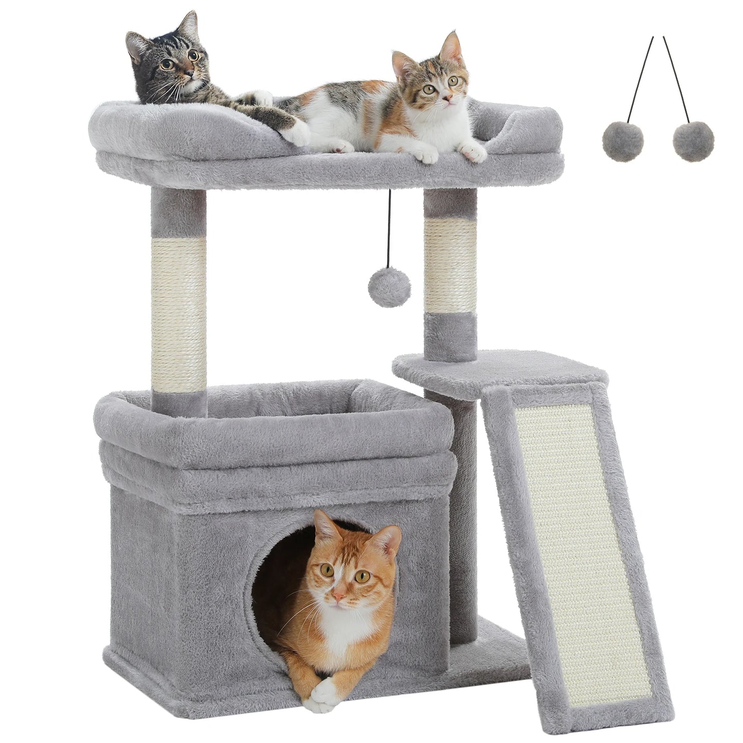 PAWZ Road Indoor Cat Tree Tower With DurableSisalScratchingPostPad HouseholdLiving