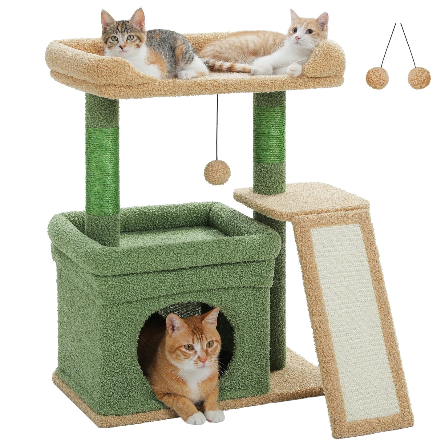 PAWZ Road Indoor Cat Tree Tower With DurableSisalScratchingPostPad HouseholdLiving