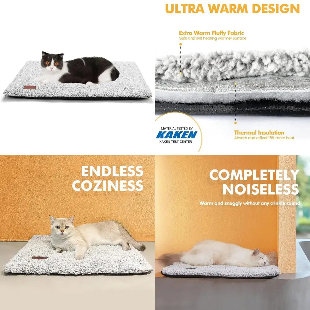 Self Warming Cat Bed With Removable Cover For Pets Indoor