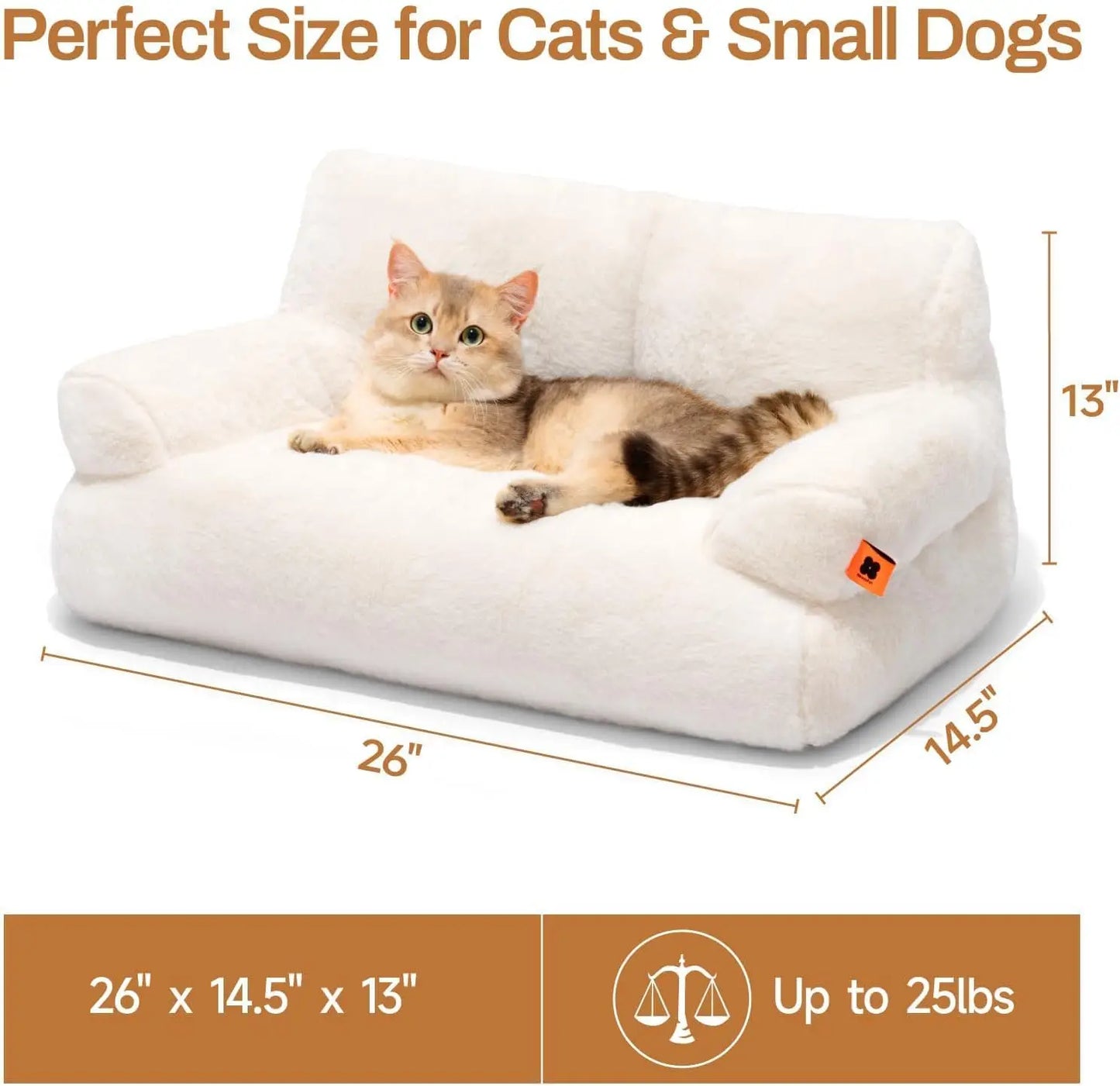 MEWOOFUNCN Pet Couch Bed For Cats And Small Dogs Cozy