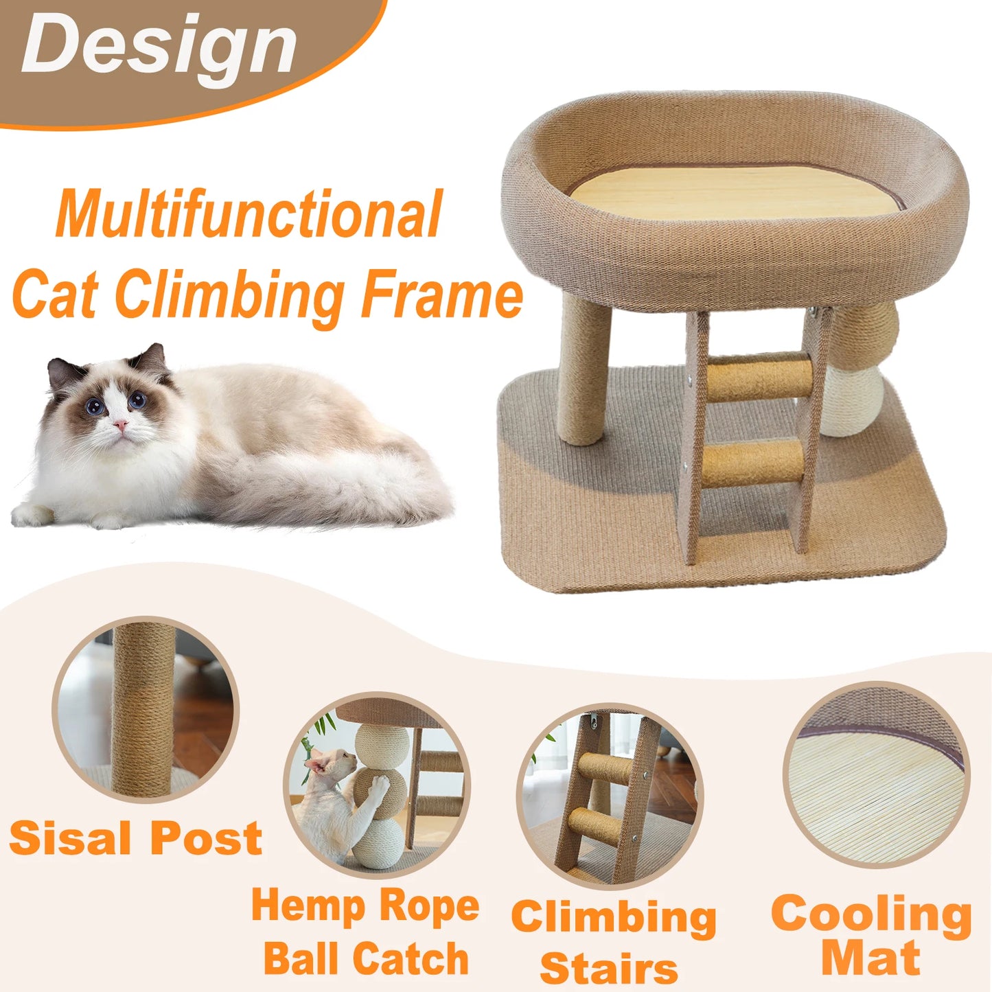 Guangdong Cat Climbing Frame Indoor Tower Bed With Ice Mat