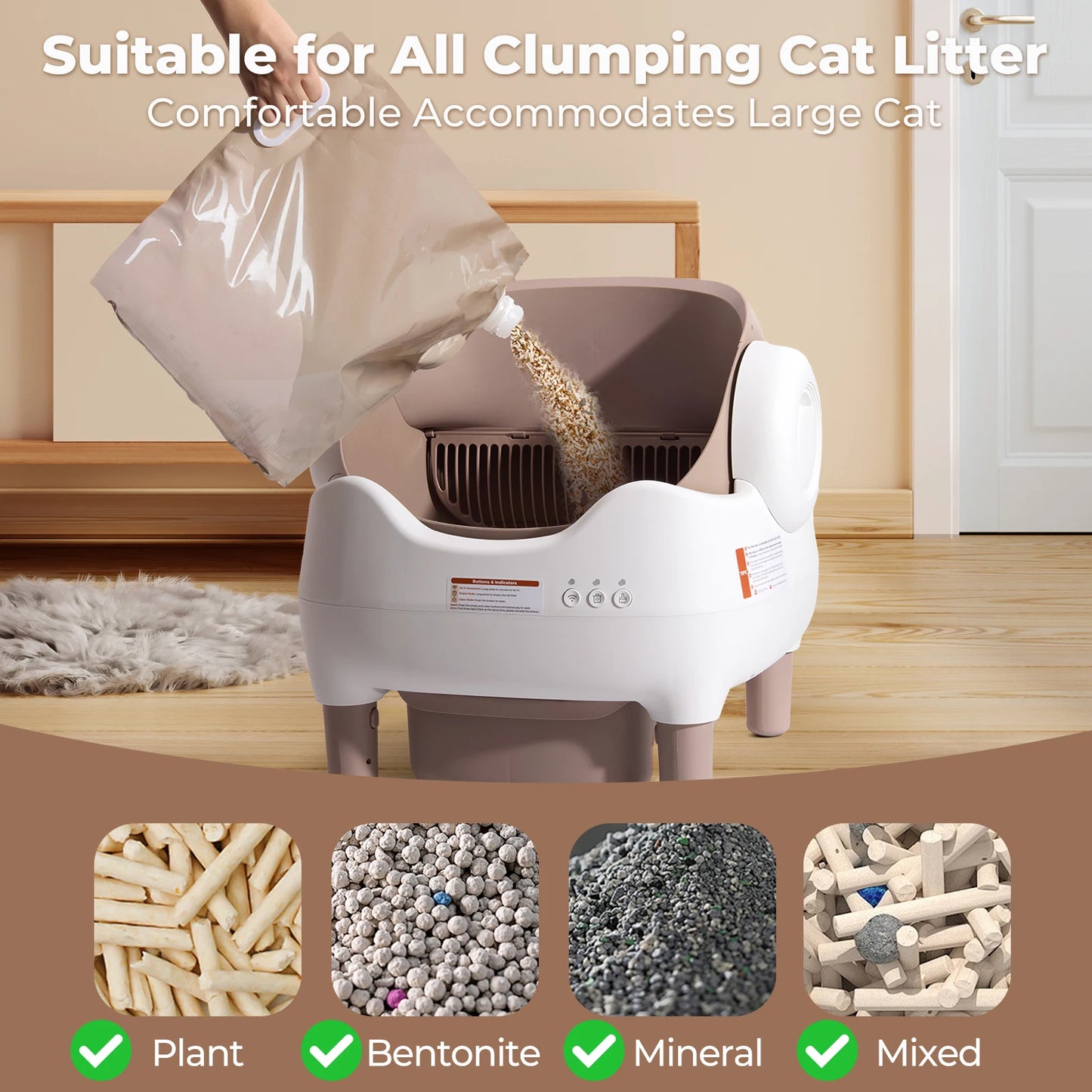 Lunapurr Auto Self Cleaning Litter Box With App Control