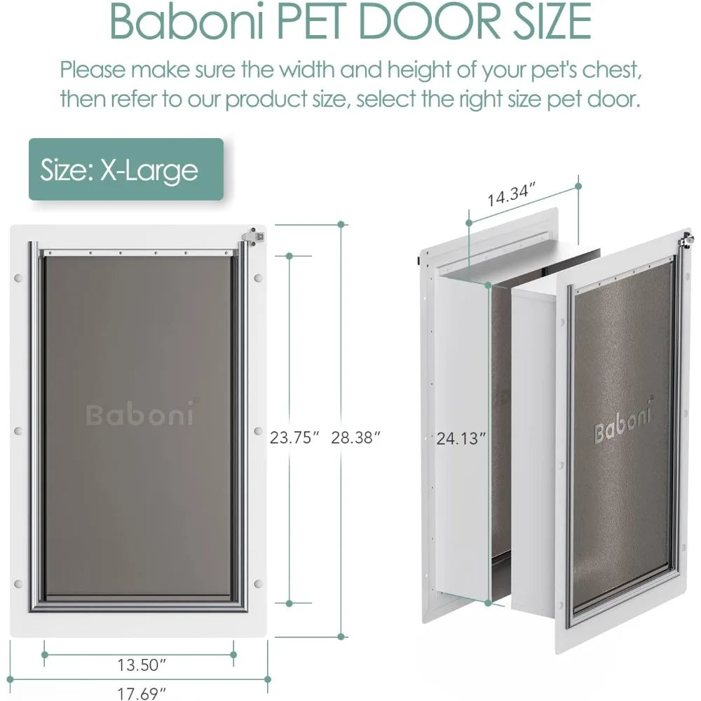 High Concerned Pet Door For Wall With Steel Frame And Tunnel