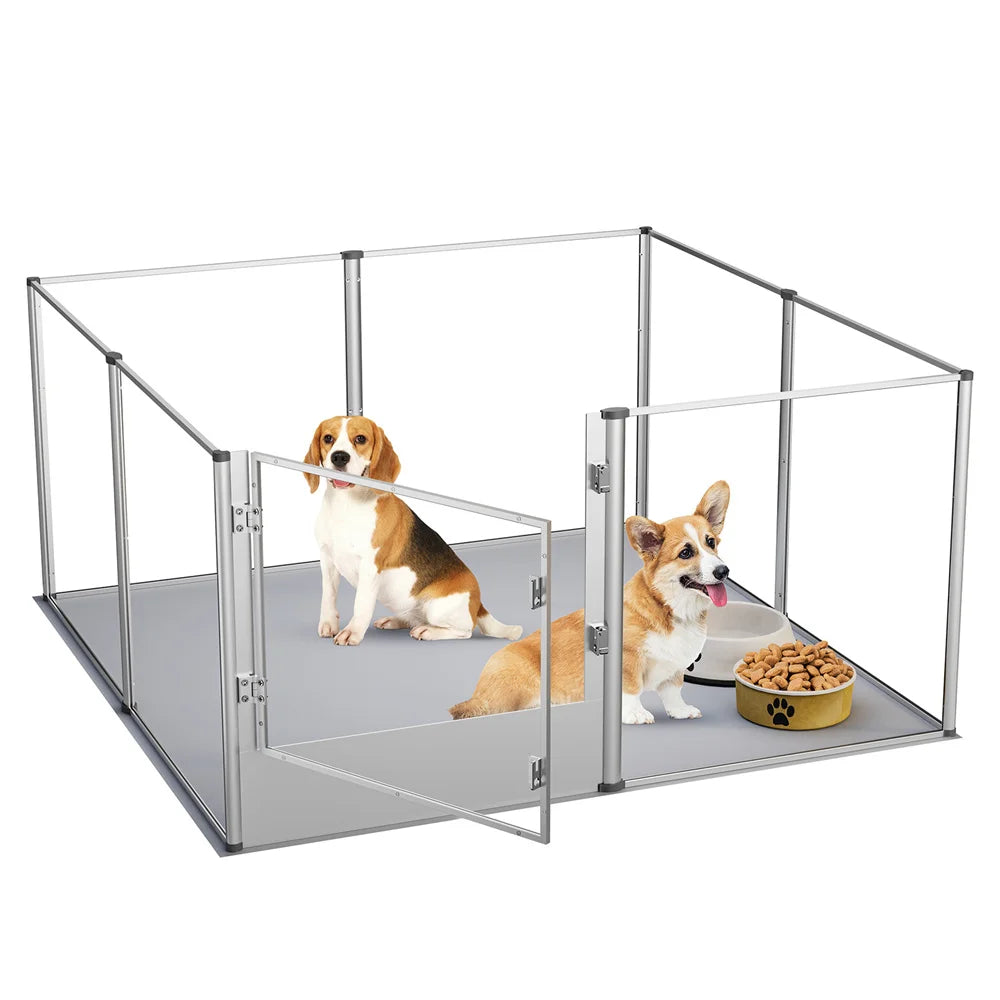 Borwarth Dog Playpen Acrylic Enclosure for Pets Cage