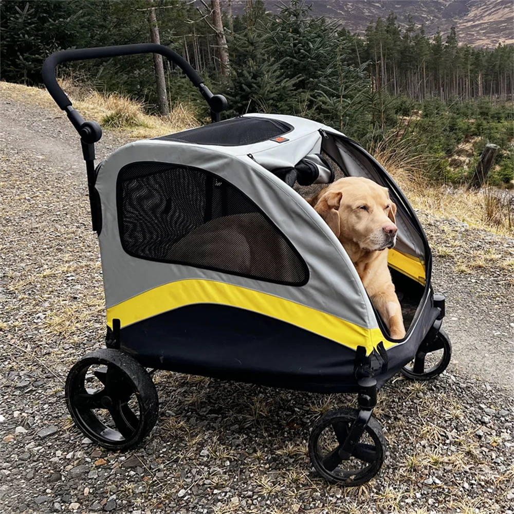 Premium Dog Stroller Pram 4 Wheel Foldable Cart Jogger
