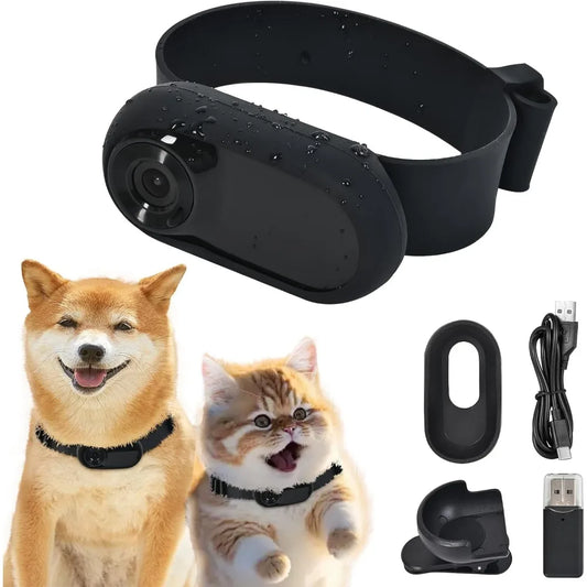 1080p HD Pet Collar Camera For Cats And Dogs With Video