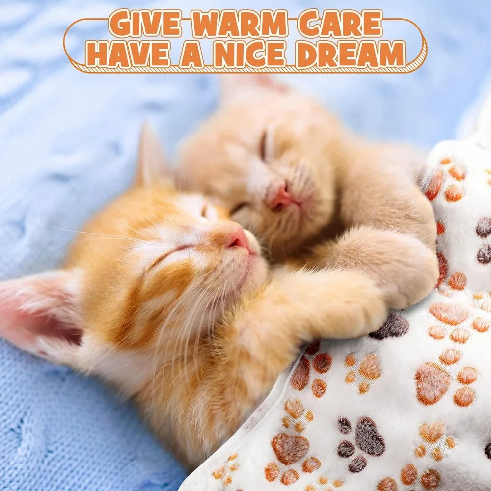 12 Piece Fleece Pet Blanket Set For Dogs And Cats All Season