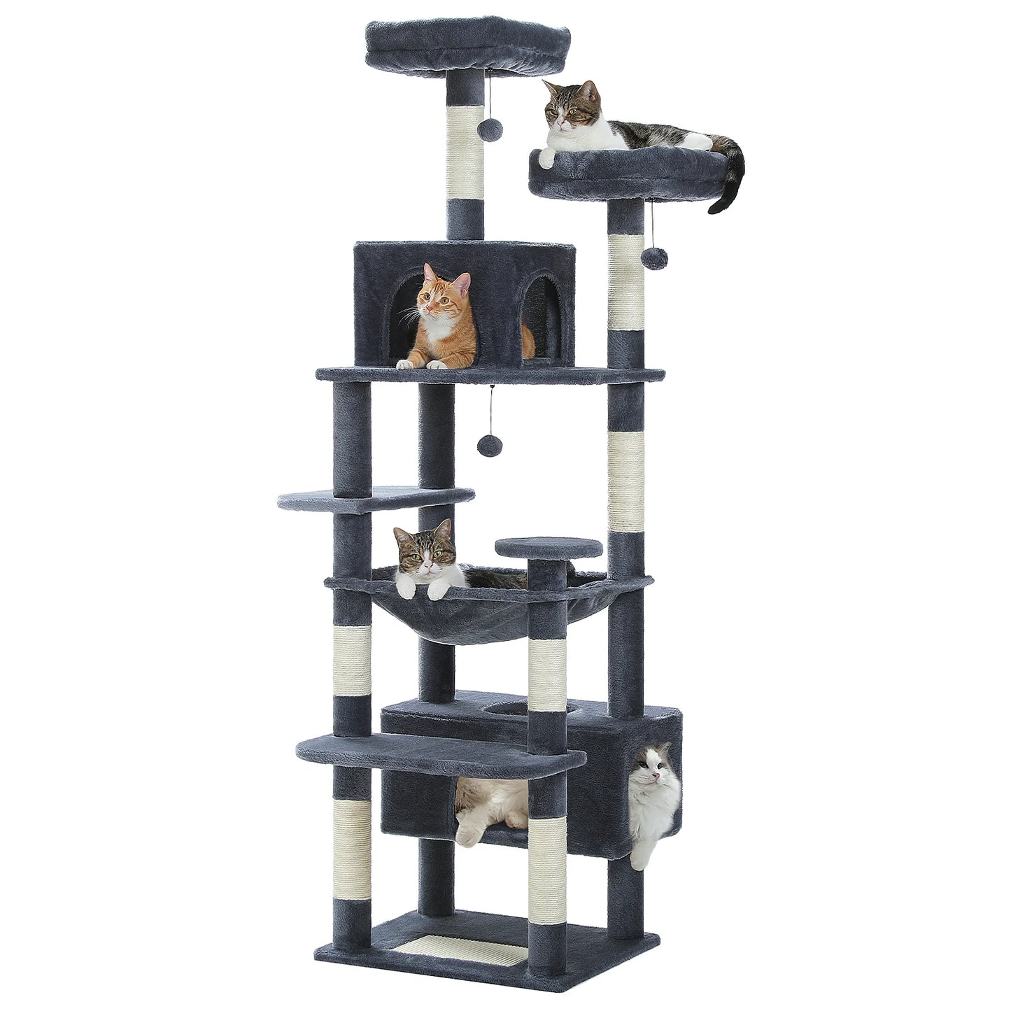 PAWZ Road Cat Tree Tower For Indoor Cats With Sisal Scratching Posts Hammock Perches Condos
