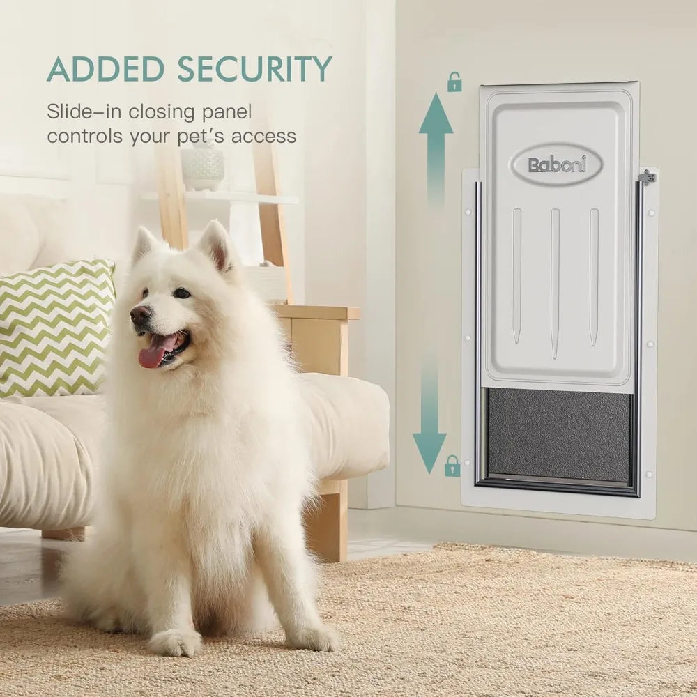High Concerned Pet Door For Wall With Steel Frame And Tunnel