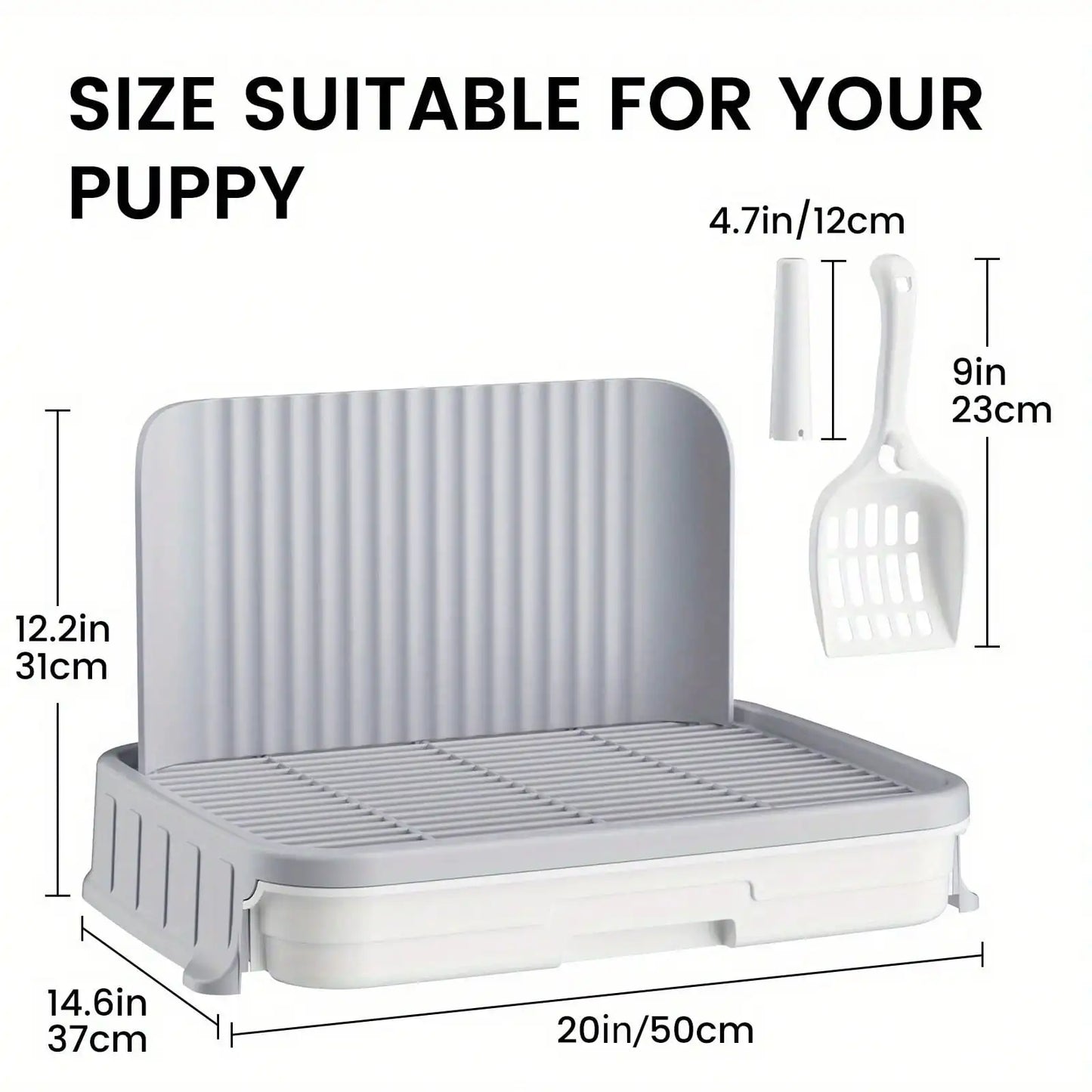 Dog Litter Indoor Potty Tray With Protection Wall No Leak