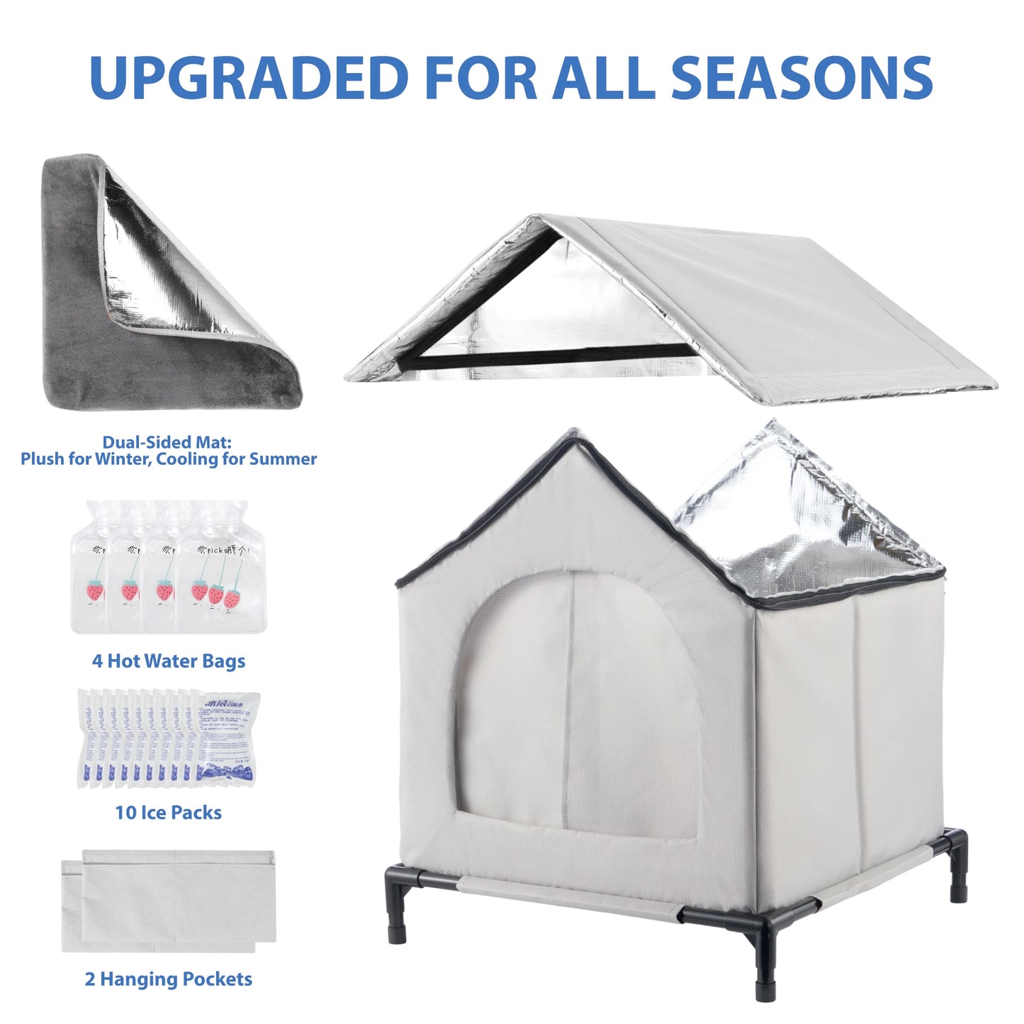 All Seasons Cat Nest Insulated Plush House Indoor Outdoor