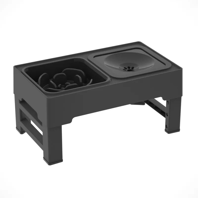 TWISTER.CK Elevated Slow Feeder Dog Bowl Stand With Bowls