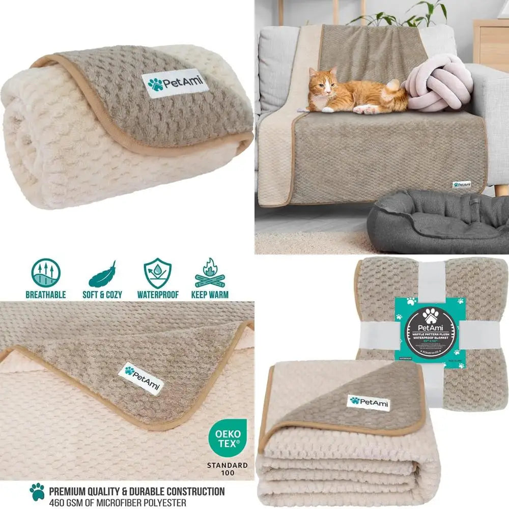 Waterproof Dog Blanket Leakproof Fleece Throw For Pets