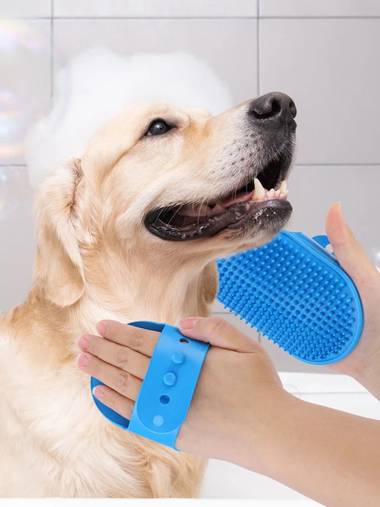 APWIKOGERH Silicone Dog Grooming Kit Gloves Bath Brush