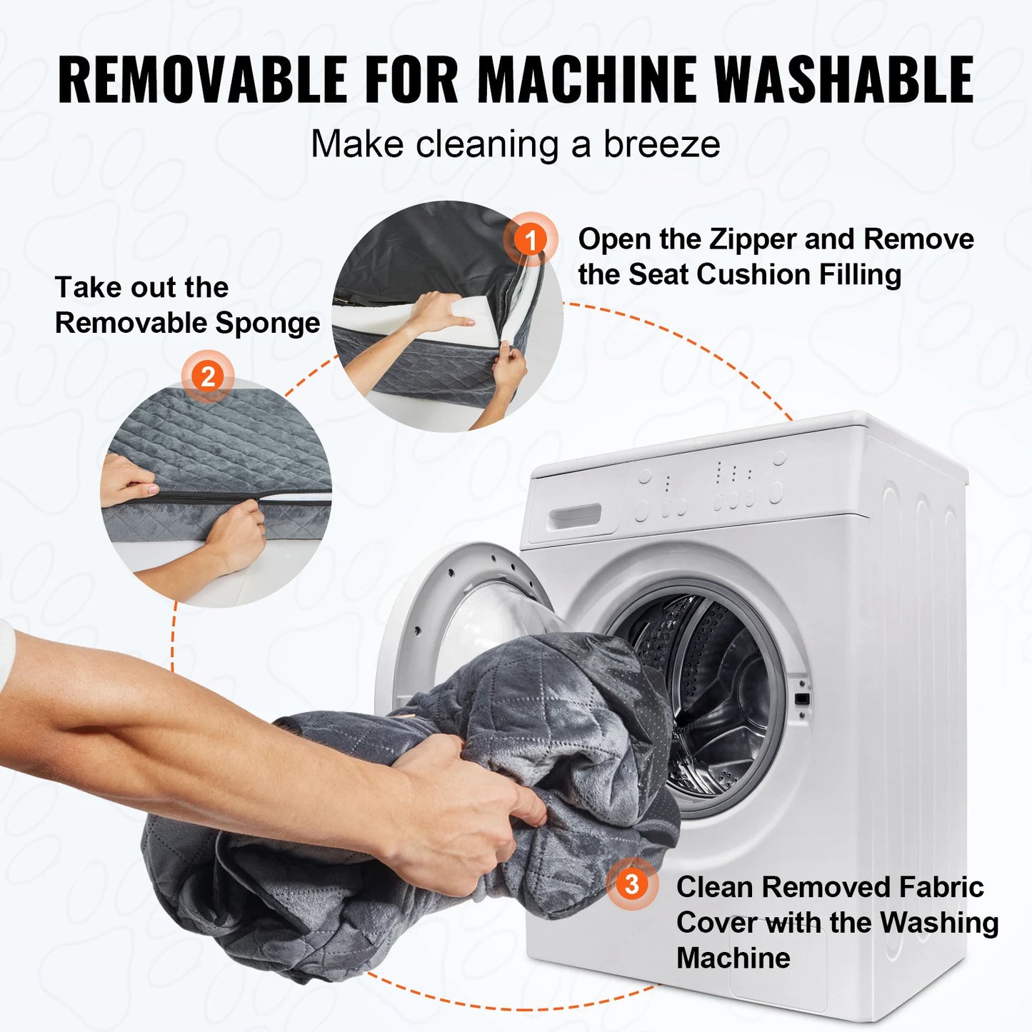 SucceBuy Dog Car Seat Booster With Storage Pocket