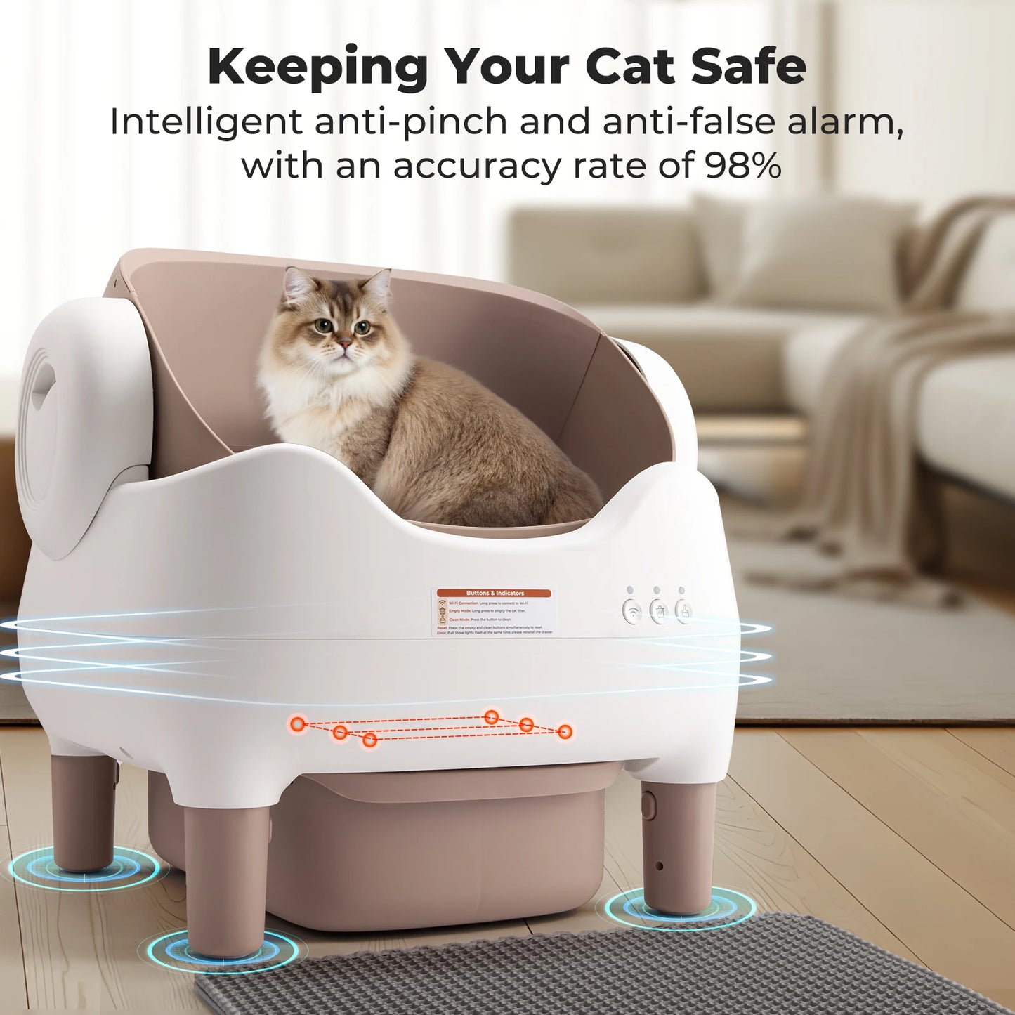 Lunapurr Auto Self Cleaning Litter Box With App Control