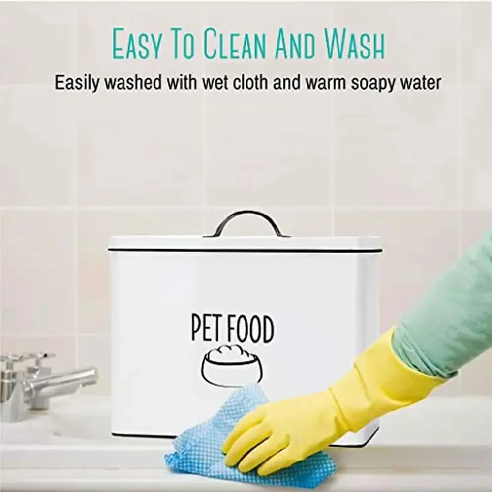 XMSJ Rustic Dog Food Storage Canister Barnhouse Style