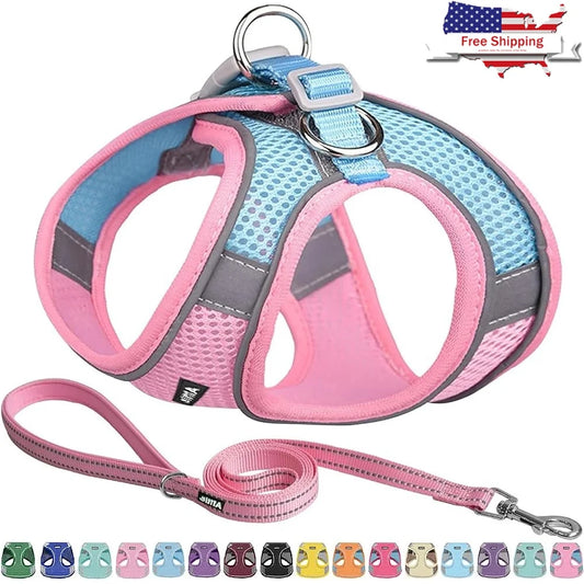 Fujian Step In Dog Harness Leash Set No Pull Reflective