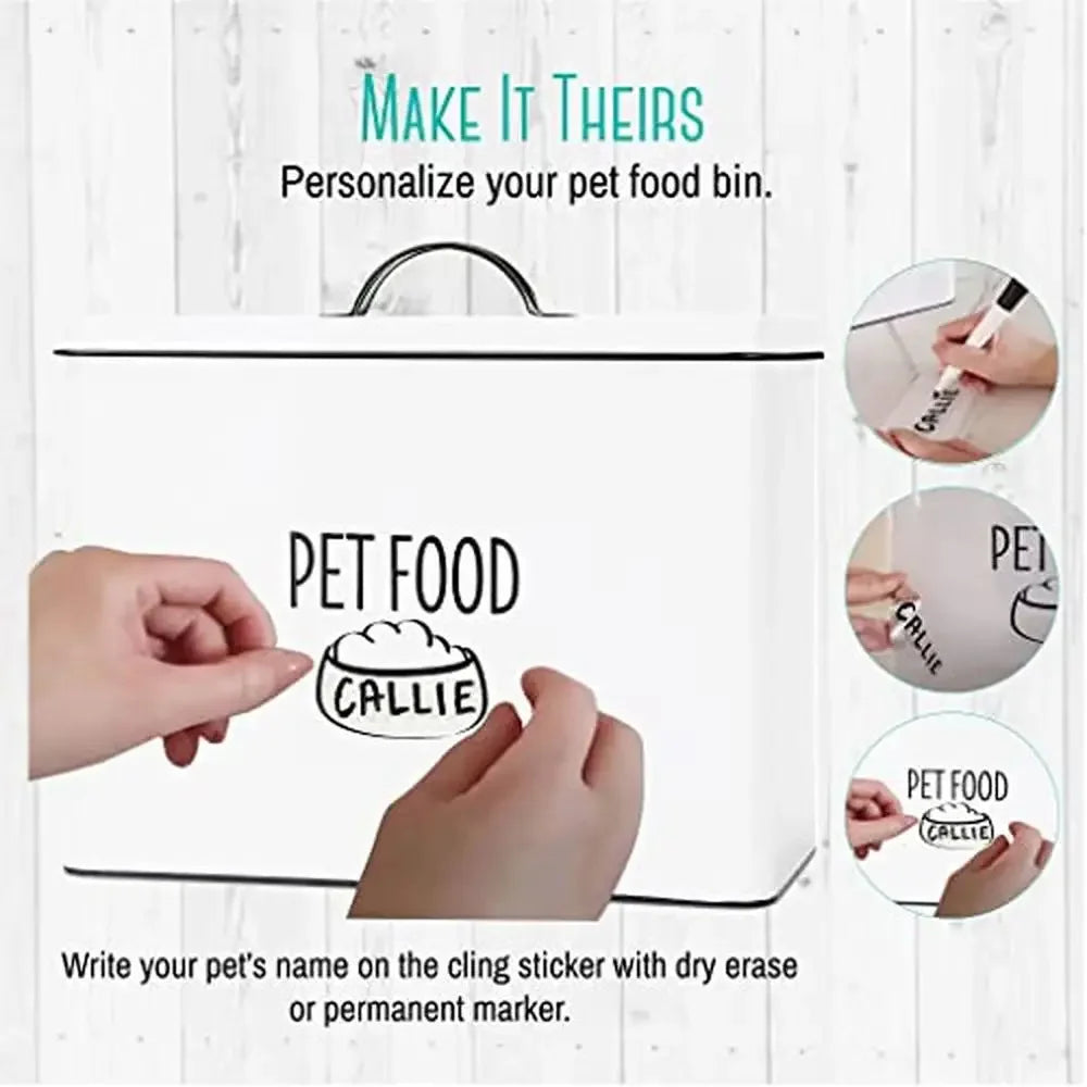 XMSJ Rustic Dog Food Storage Canister Barnhouse Style