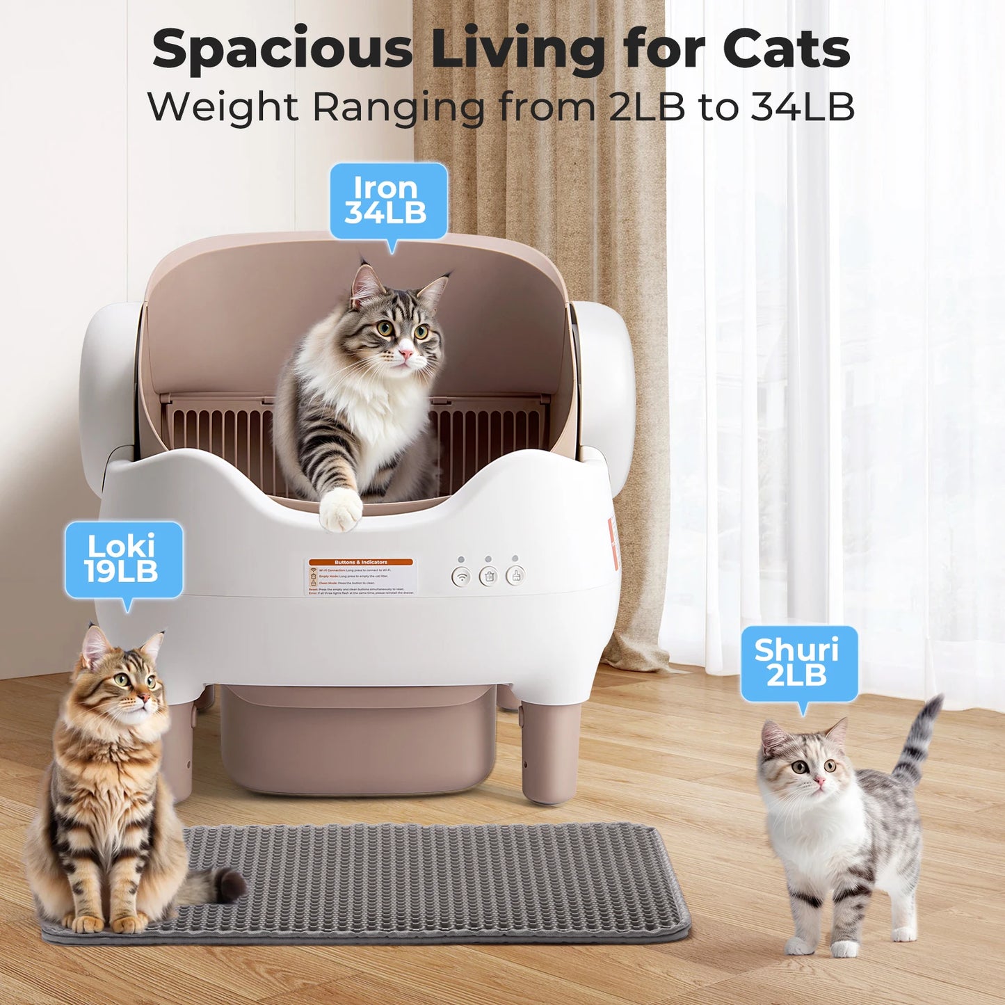 Lunapurr Auto Self Cleaning Litter Box With App Control