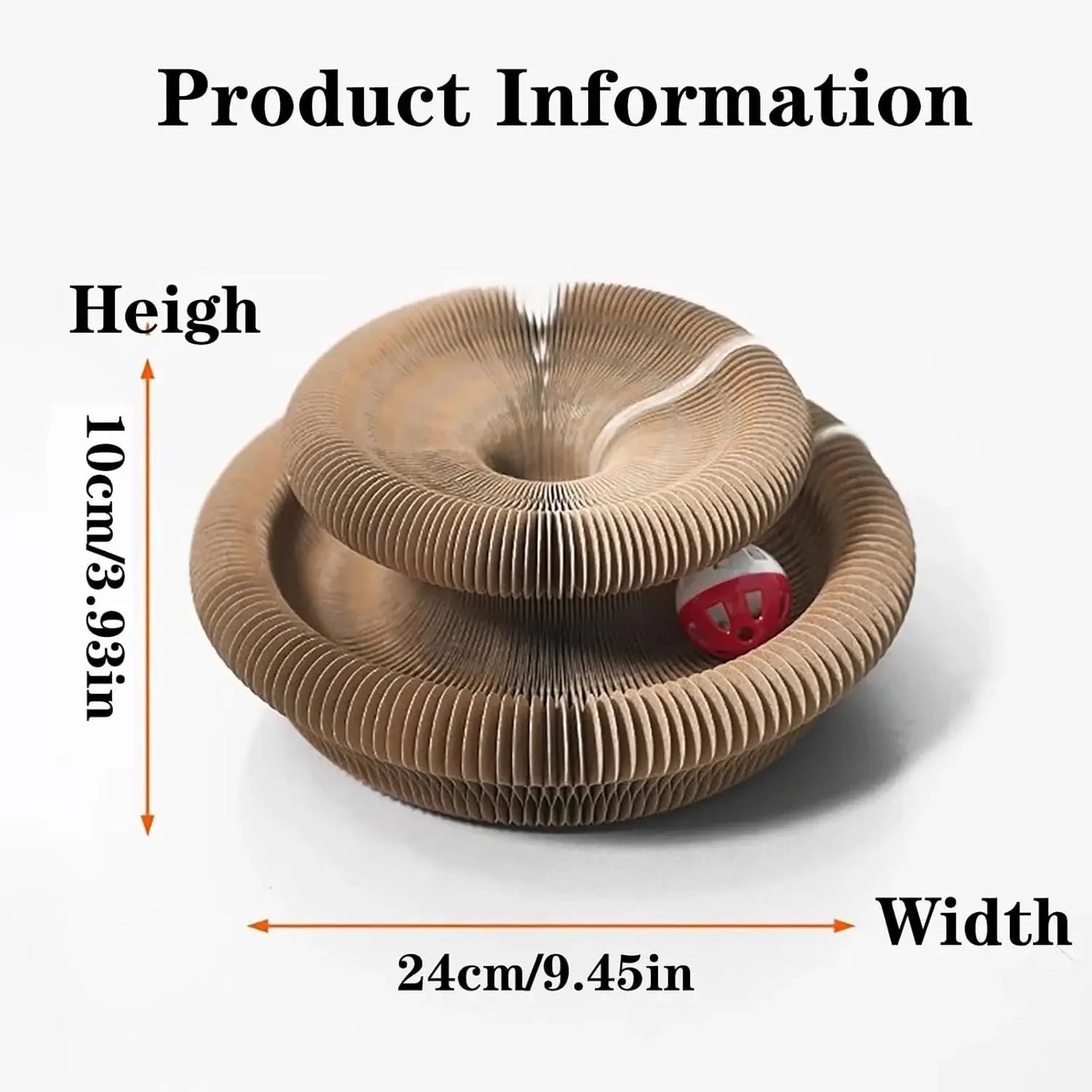 Kitty Kurlz Cat Toy Accordion Foldable Scratcher Board