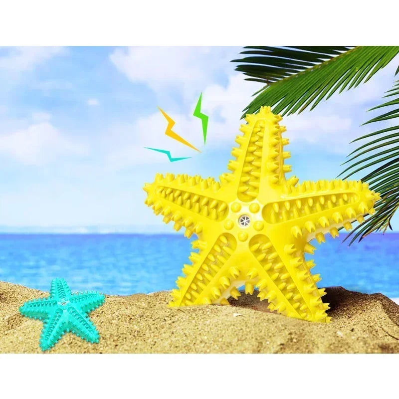 Hign-concerned Vocal Starfish Dog Toy Rubber Ball Chew