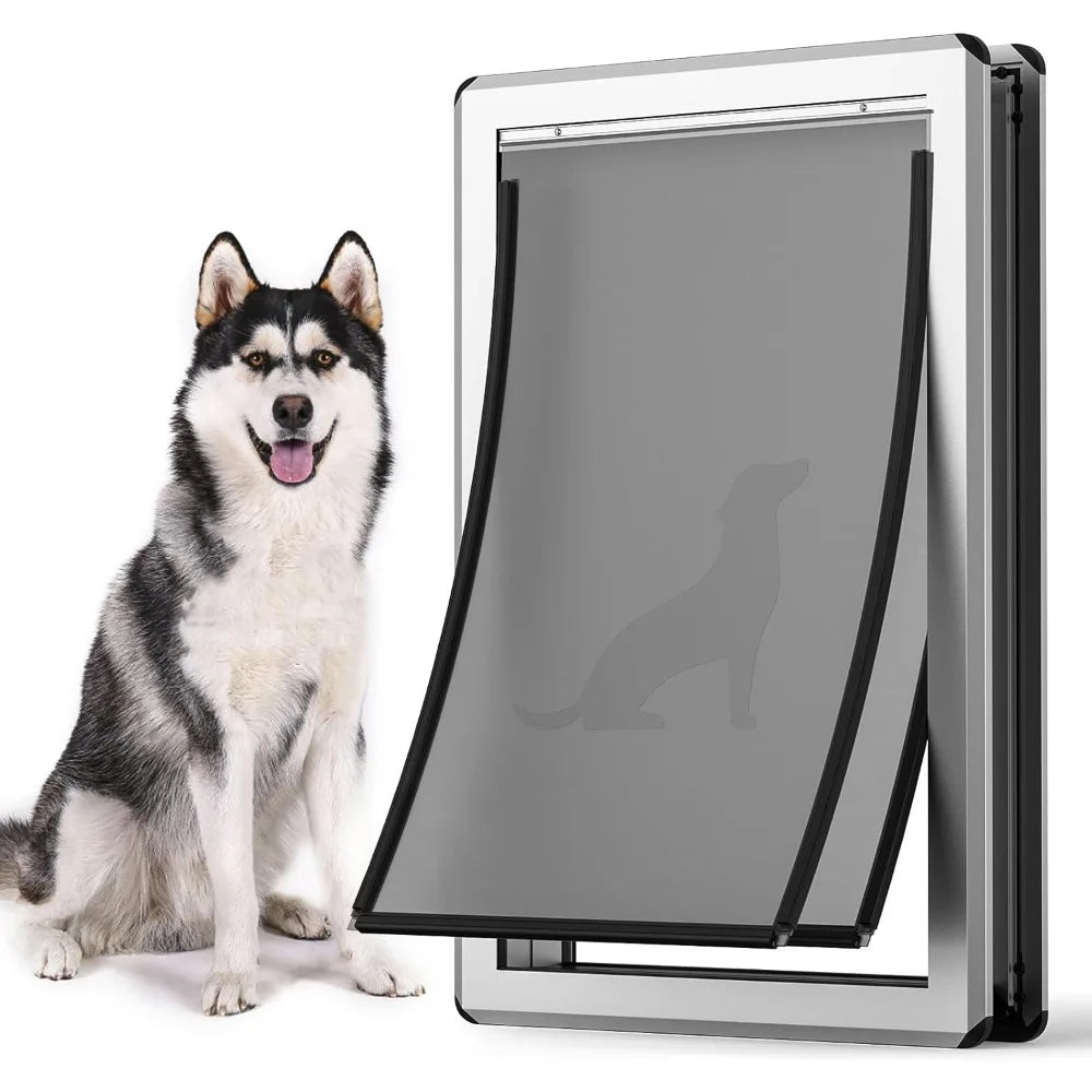 High Concerned Aluminum Dog Door Enclosed Magnetic Flaps