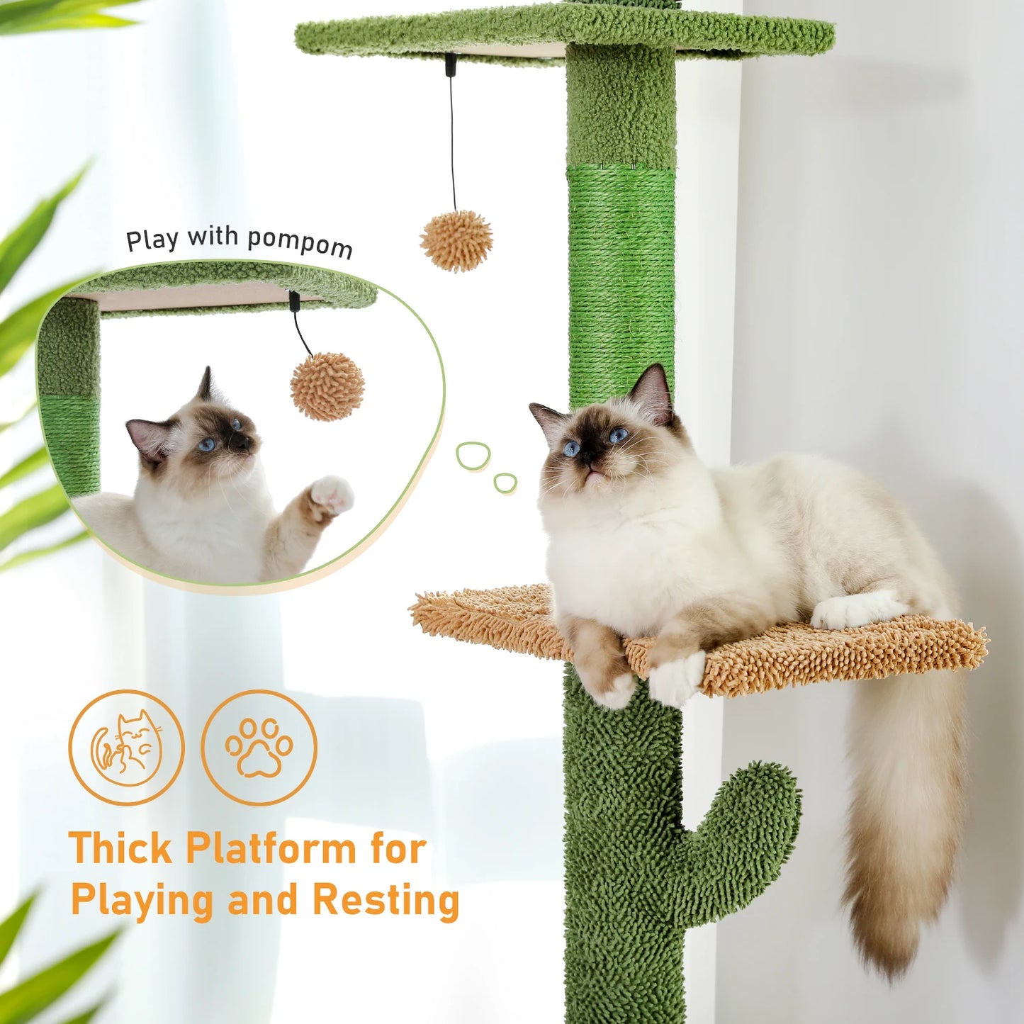 PAWZ Road 5-Tier Cat Tree Floor to Ceiling