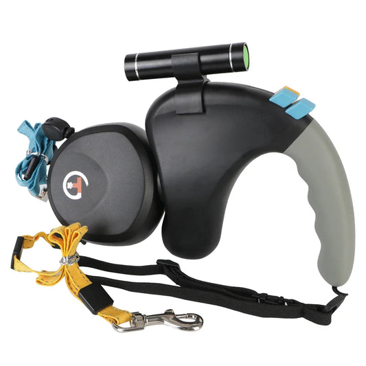 Guangdong Dual Dog Rope Leash With Light Retractable Belt