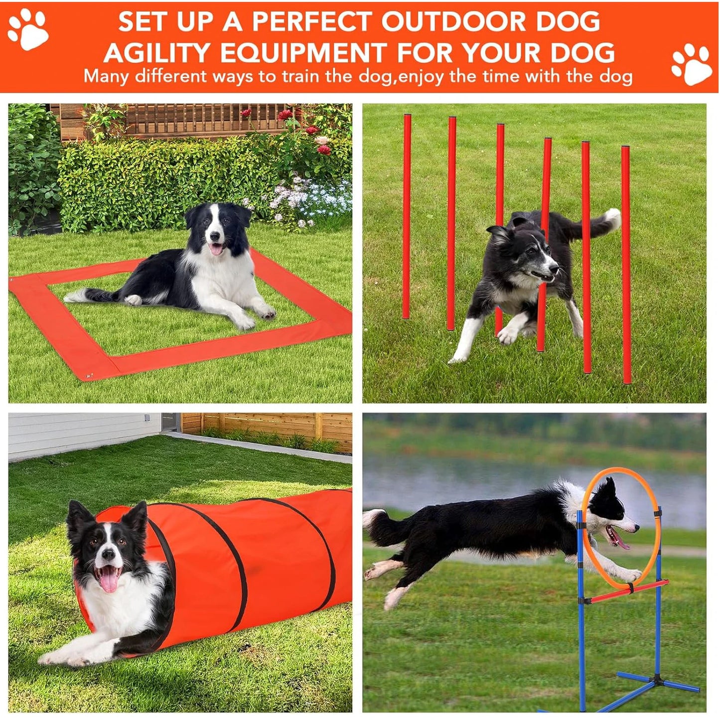 HiMIS 87 Piece Dog Agility Training Set Outdoor Kit