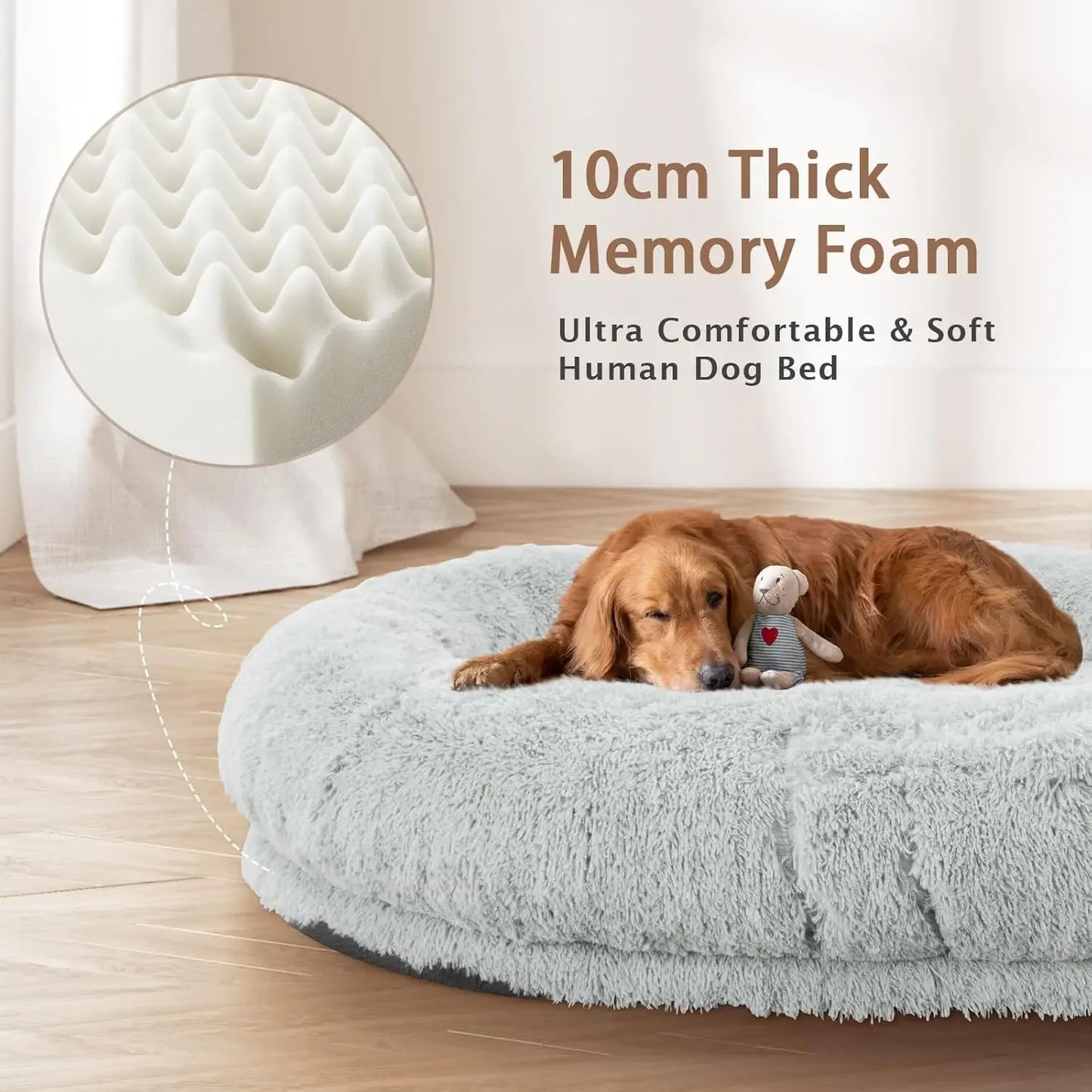 XMSJ Human Dog Bed Large Oversize Memory Foam Mattress