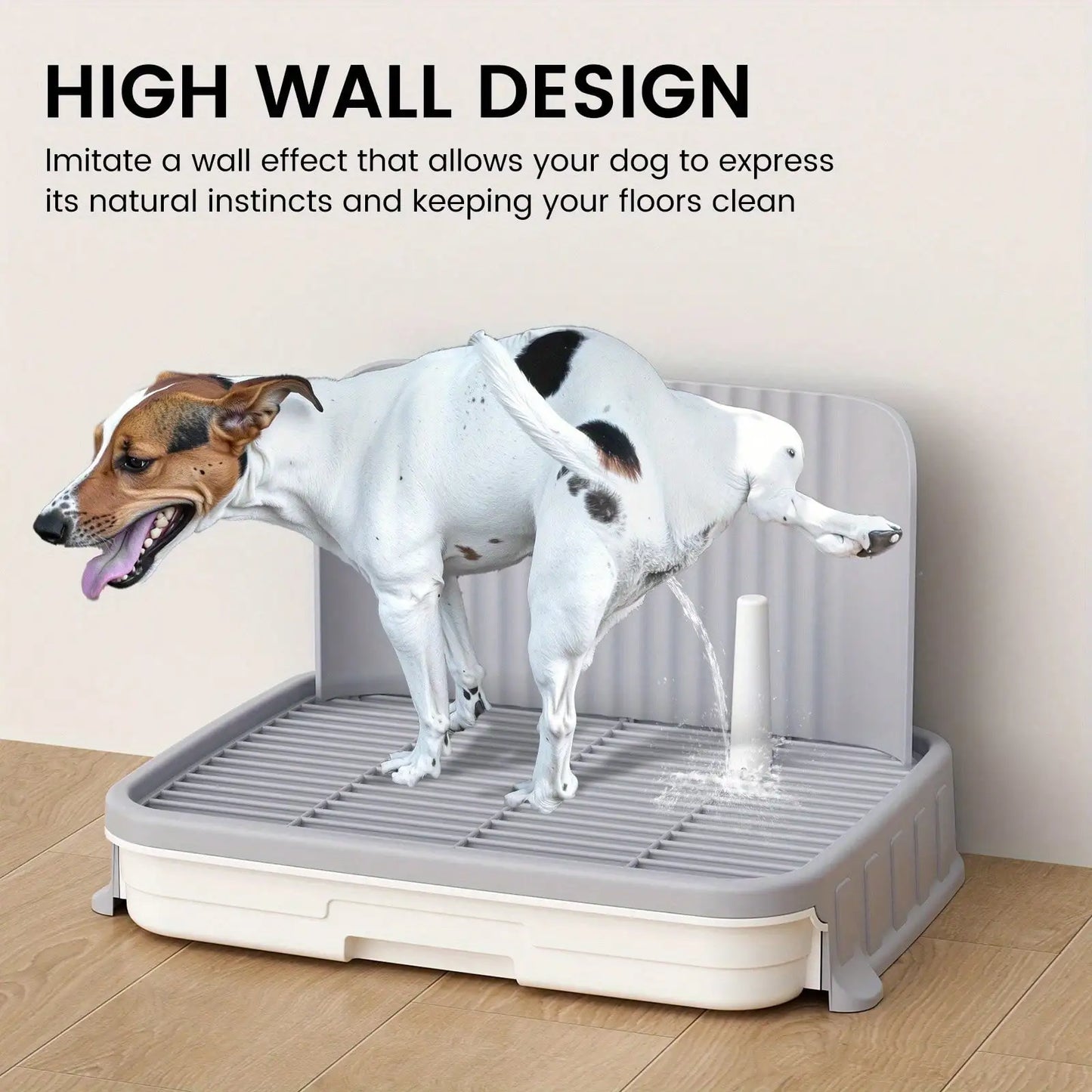 Dog Litter Indoor Potty Tray With Protection Wall No Leak