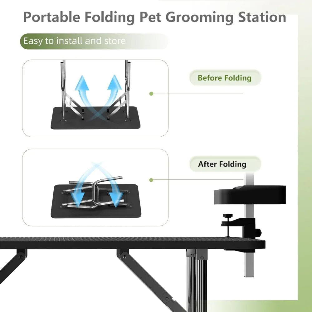 Folding Dog Grooming Table For Home Use Stainless Steel