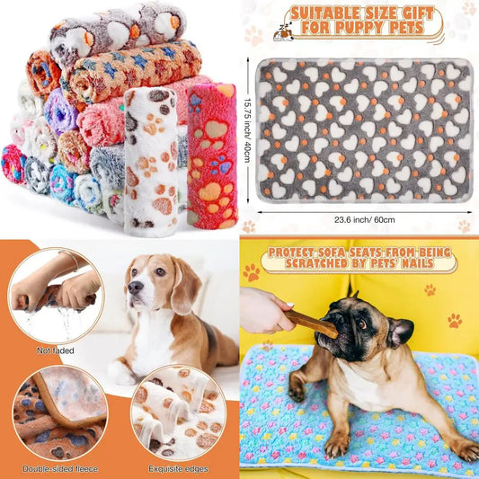 Sweet 18 Pack Fleece Pet Blankets Cozy Sleep Mats For Pets